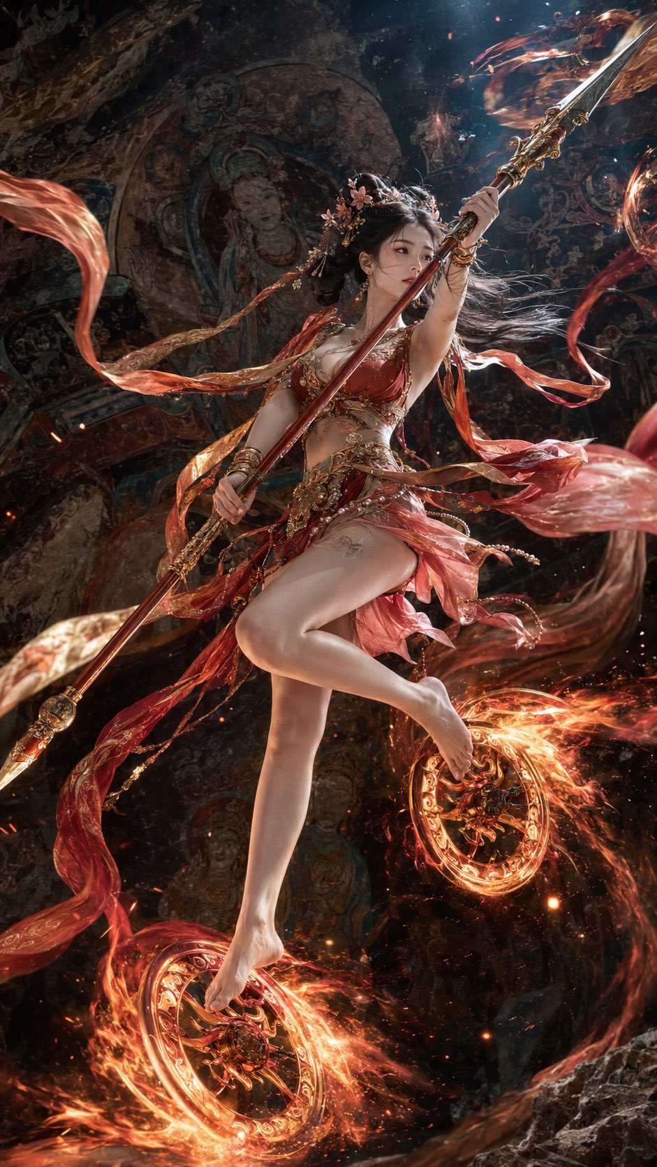 敦煌飞天女武将