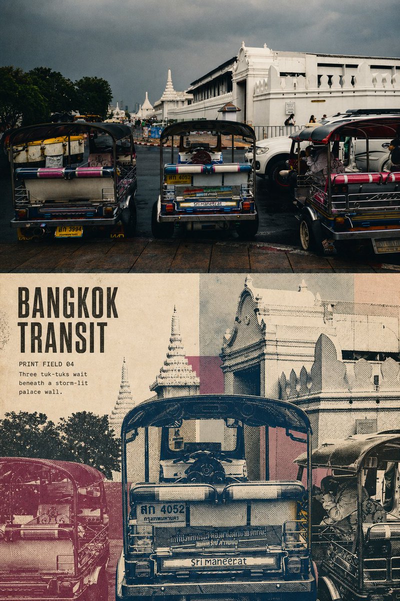 复古旅行遮罩蒙太奇：旧纸上的网点拼贴 - 图 2