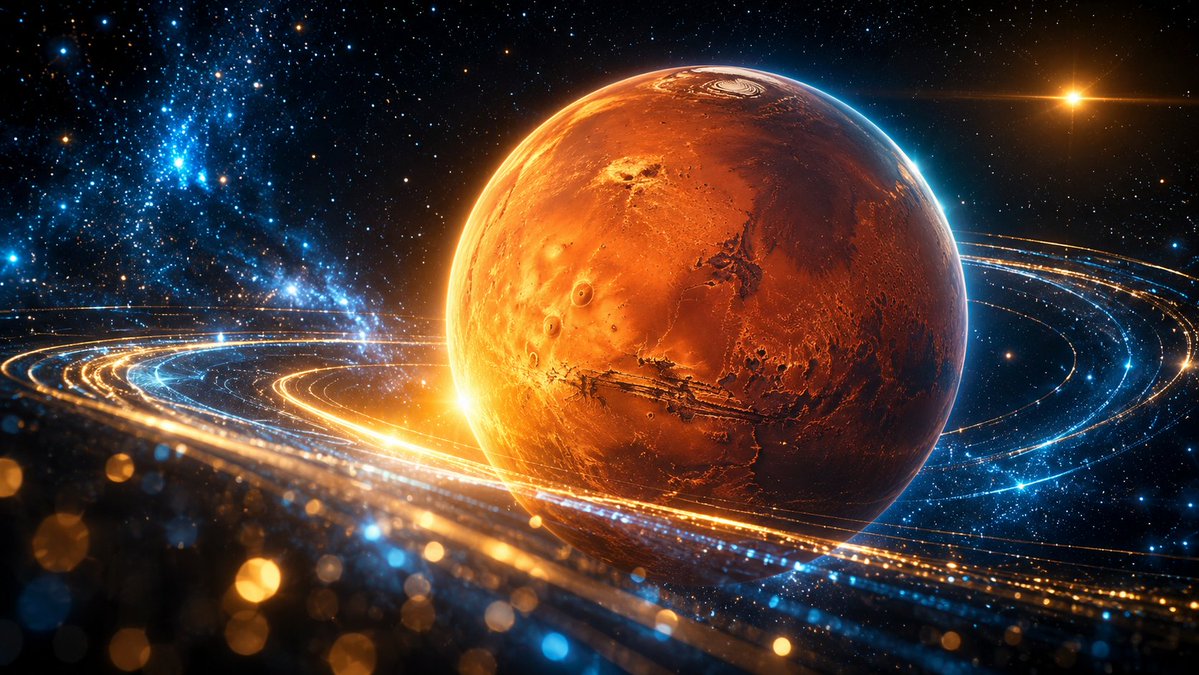 蓝金宇宙行星：梦幻CG轨道环绕 - 图 4