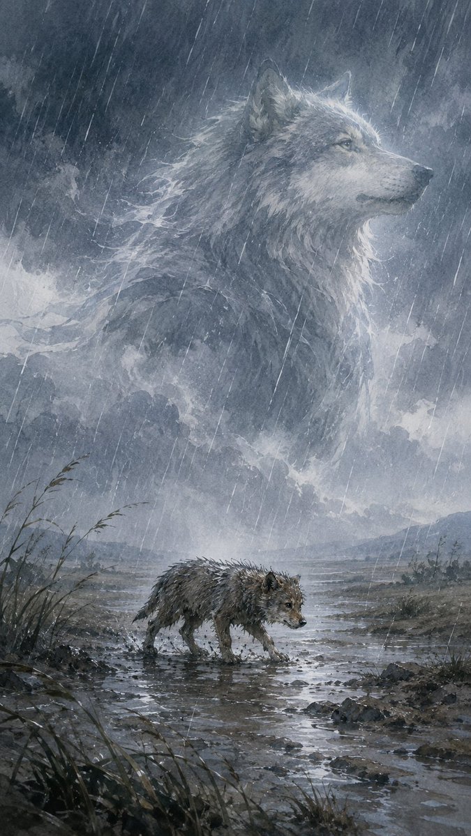 水彩绘本狐狸：暴雨中的弱小与强大 - 图 4