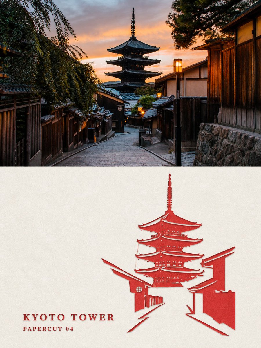 朱红地标剪纸：一张红纸剪出的旅行印记 - 图 4
