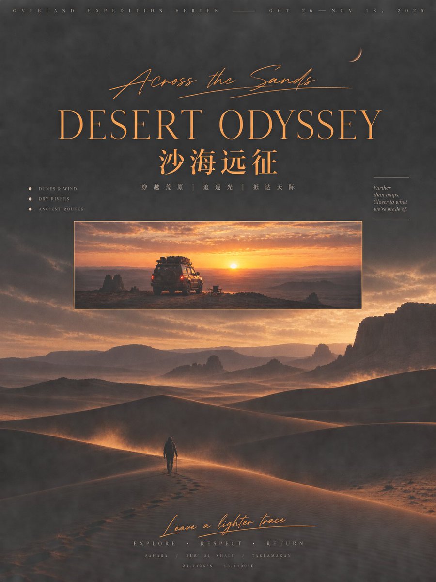 旅行宣言排版海报：矩形框中的远方风景 - 图 4