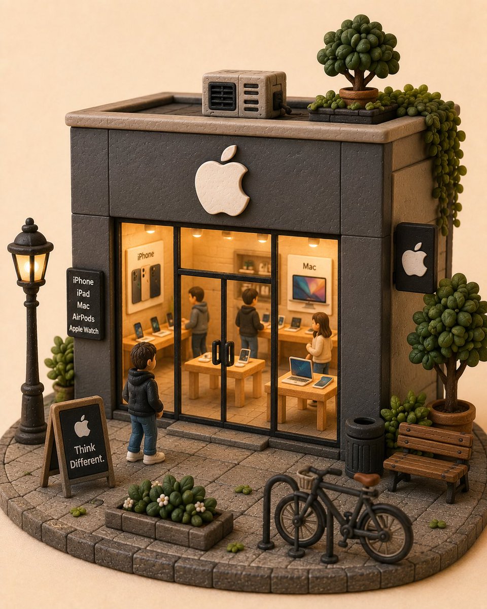 微缩店铺:粘土质感的品牌立体模型