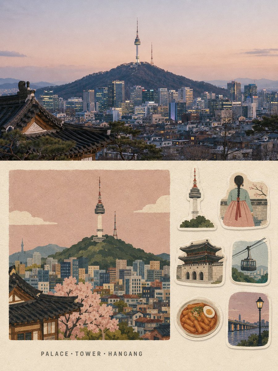 旅行记忆拼贴：手绘与摄影的视觉日记 - 图 2