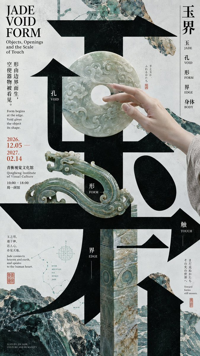 日式文化海报：陶器青铜与巨字排版 - 图 2