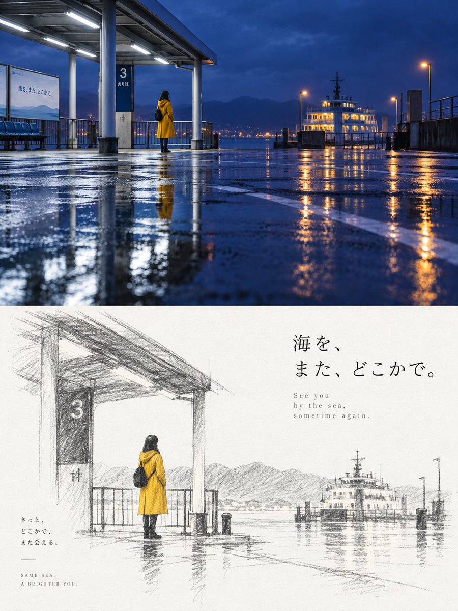 石墨素描编辑海报：照片与手绘的留白对话 - 图 2
