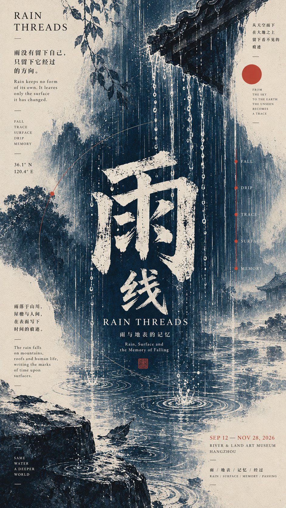 自然运动可视化：风潮雨光的汉字海报 - 图 3