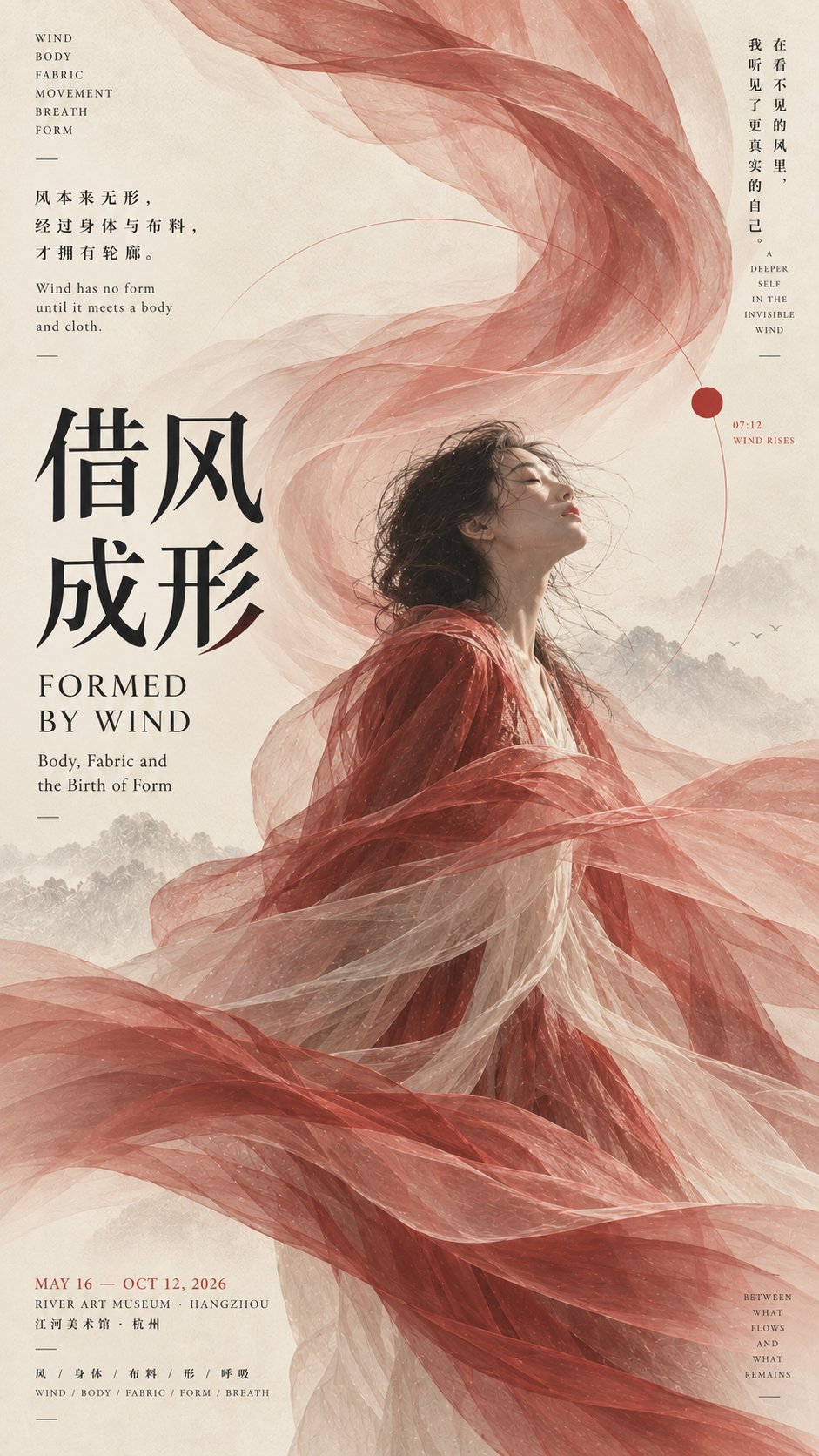 自然力量可视化：潮声风光的人物海报 - 图 3