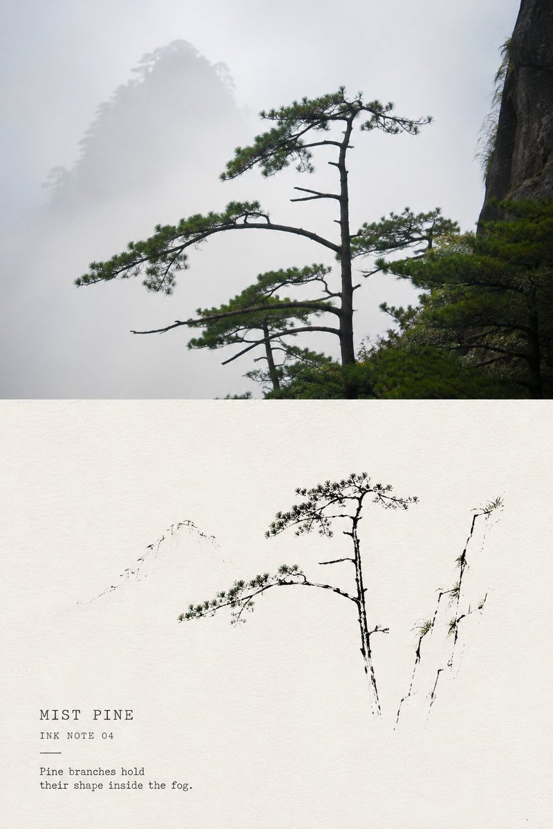 极简墨线风景小笺：旅行照片被提炼成纸上一页 - 图 4