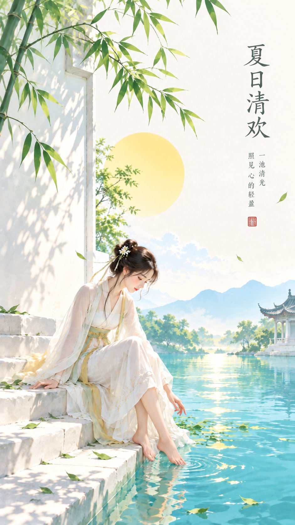 东方禅意壁纸：花事正好与夏日清欢 - 图 2