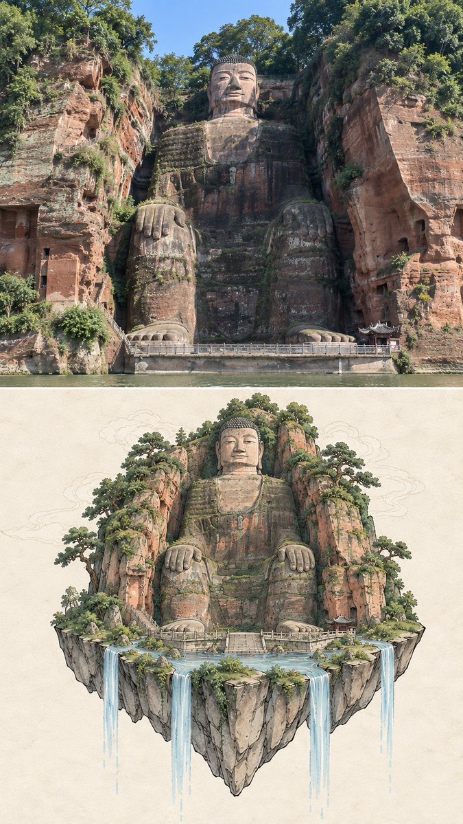 浮动世界:中国地标的微缩仙境