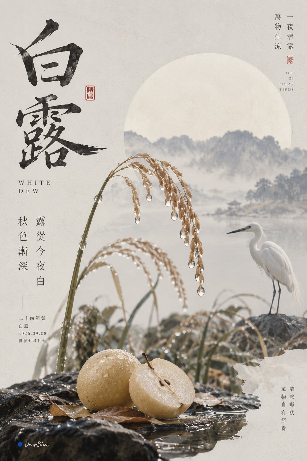 宋式秋分：极简节气艺术封面 - 图 2