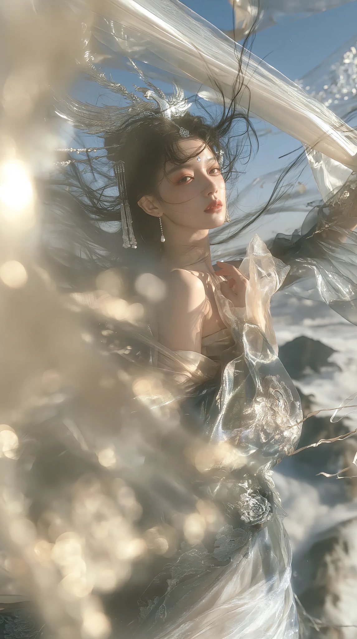 雪域银凰仙姬：雪山云海之巅的东方神话高定