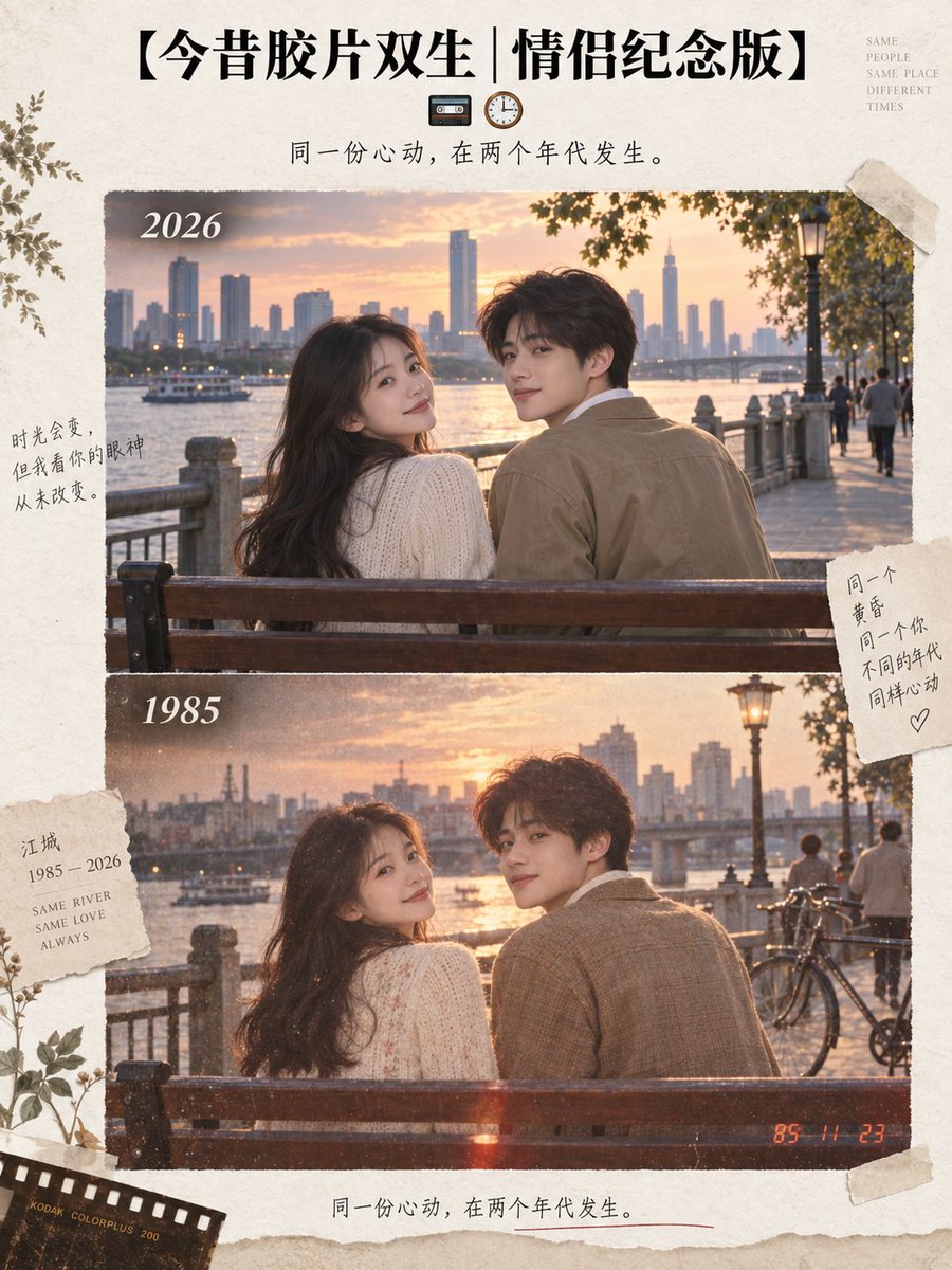 今昔胶片双生：跨越40年的时空合影 - 图 4