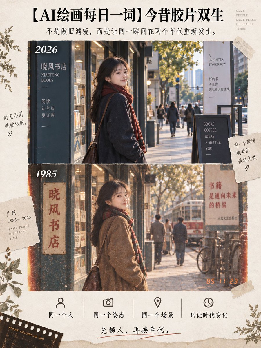 今昔胶片双生:跨越40年的时空合影