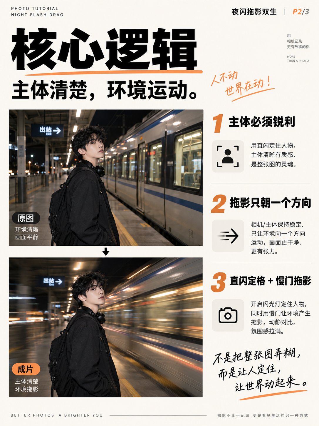 夜闪拖影双生的电影感抓拍 - 图 2