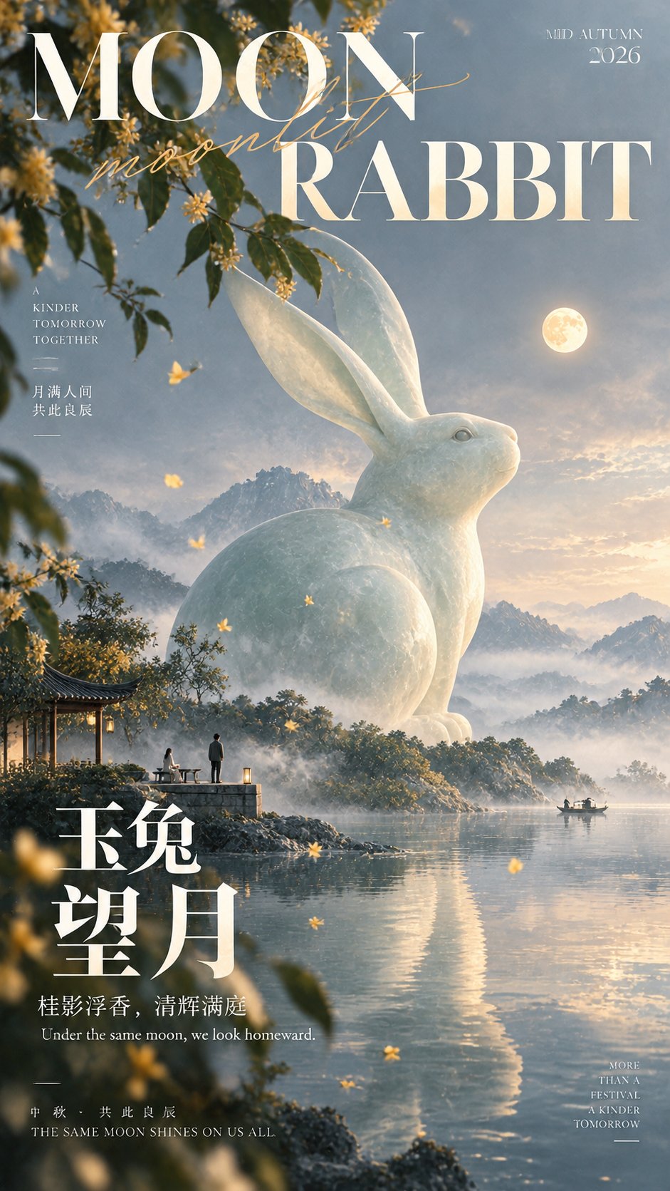 Larus Canus 🌕 Images 2.5 做中秋海报，巨物构图真的很有诗意，氛围感拉满！... - 图 2