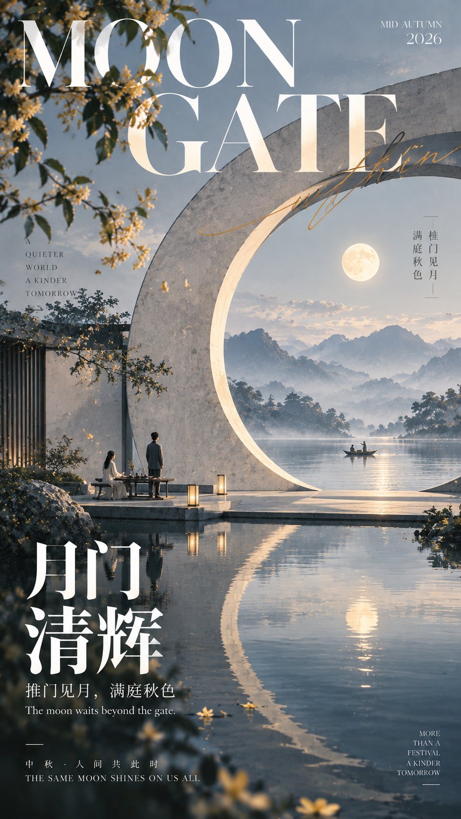 Larus Canus 🌕 Images 2.5 做中秋海报，巨物构图真的很有诗意，氛围感拉满！... - 图 3