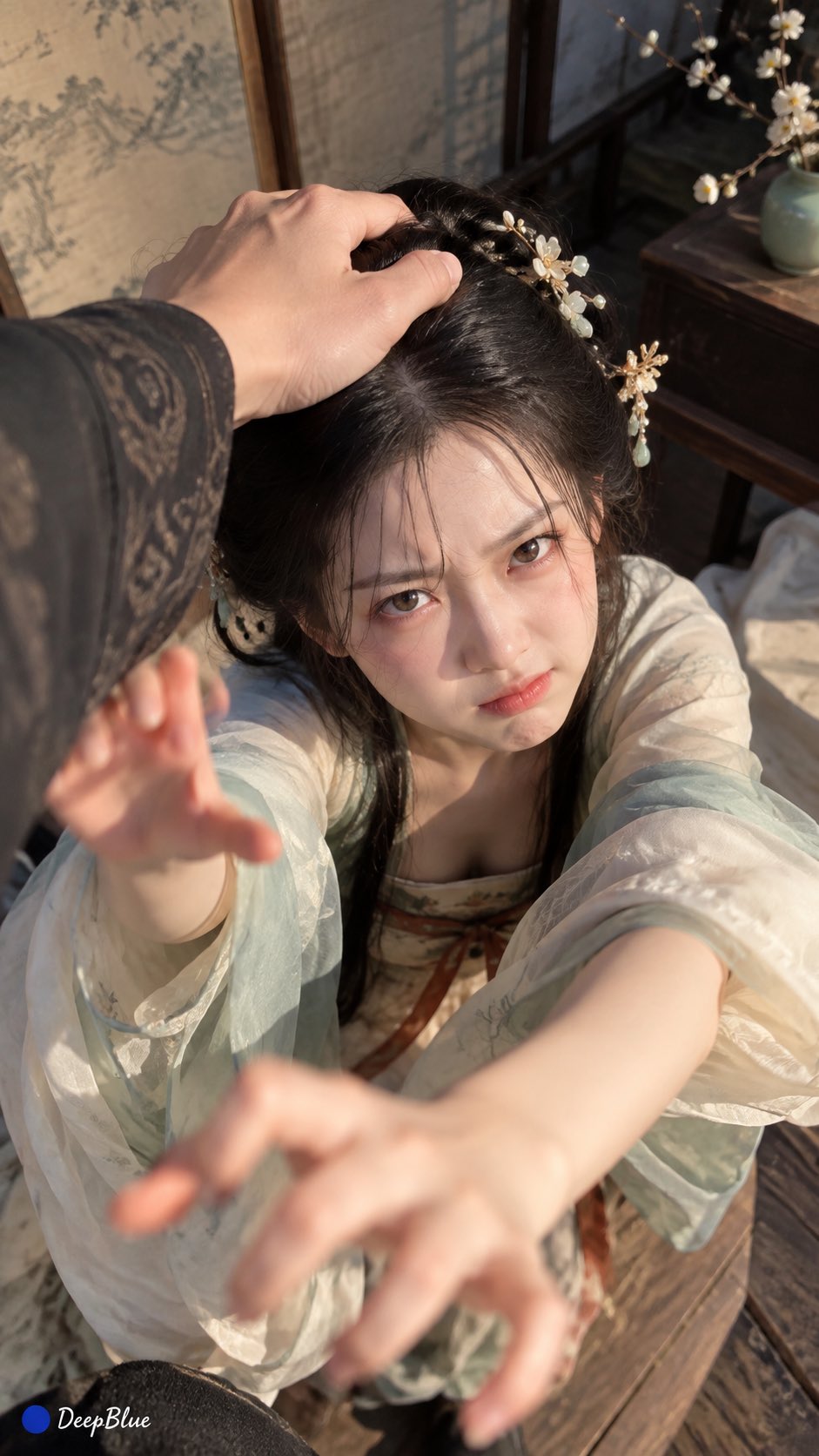 宋风美学下被捏住双颊的娇嗔少女 - 图 2