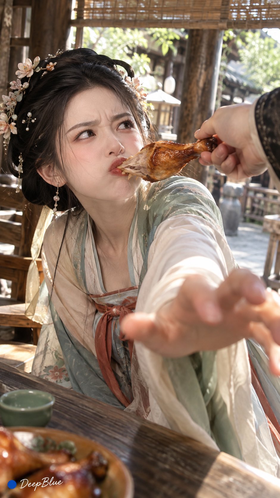 宋风美学下被捏住双颊的娇嗔少女 - 图 3