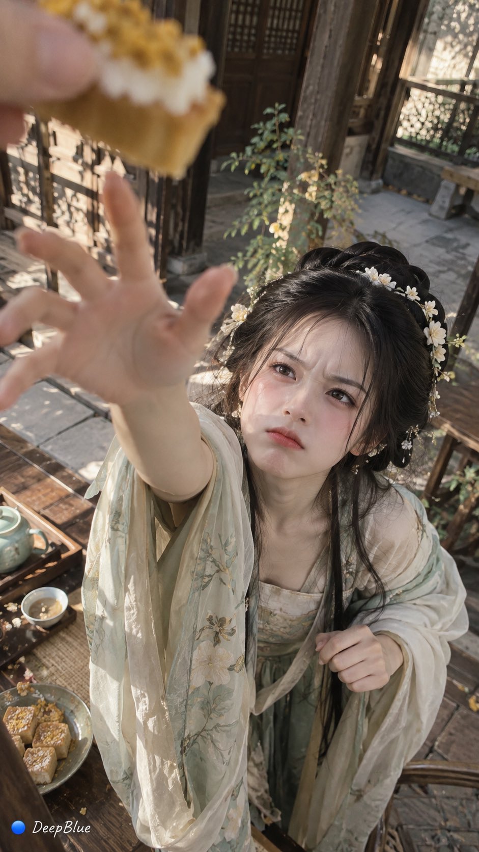 宋风美学下被捏住双颊的娇嗔少女 - 图 4