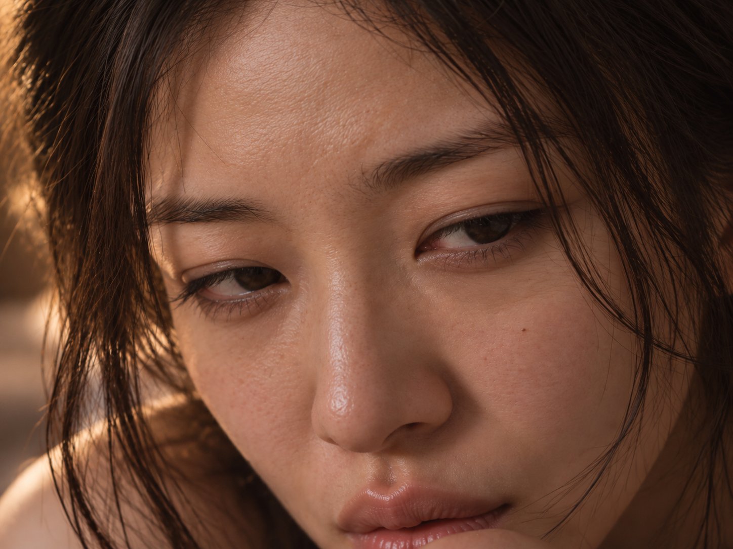 截断画幅的超近景闭眼卸力少女 - 图 3