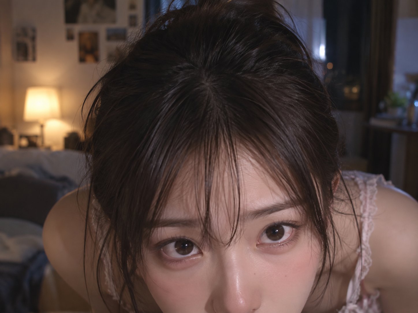 截断画幅的超近景闭眼卸力少女 - 图 4
