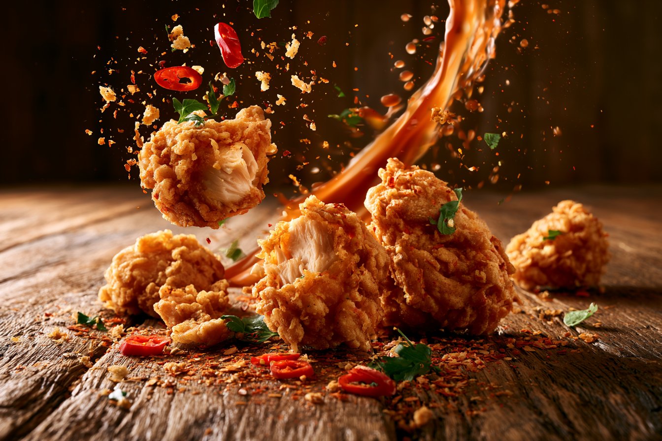 悬浮食材环绕的质朴木桌盛宴 - 图 4