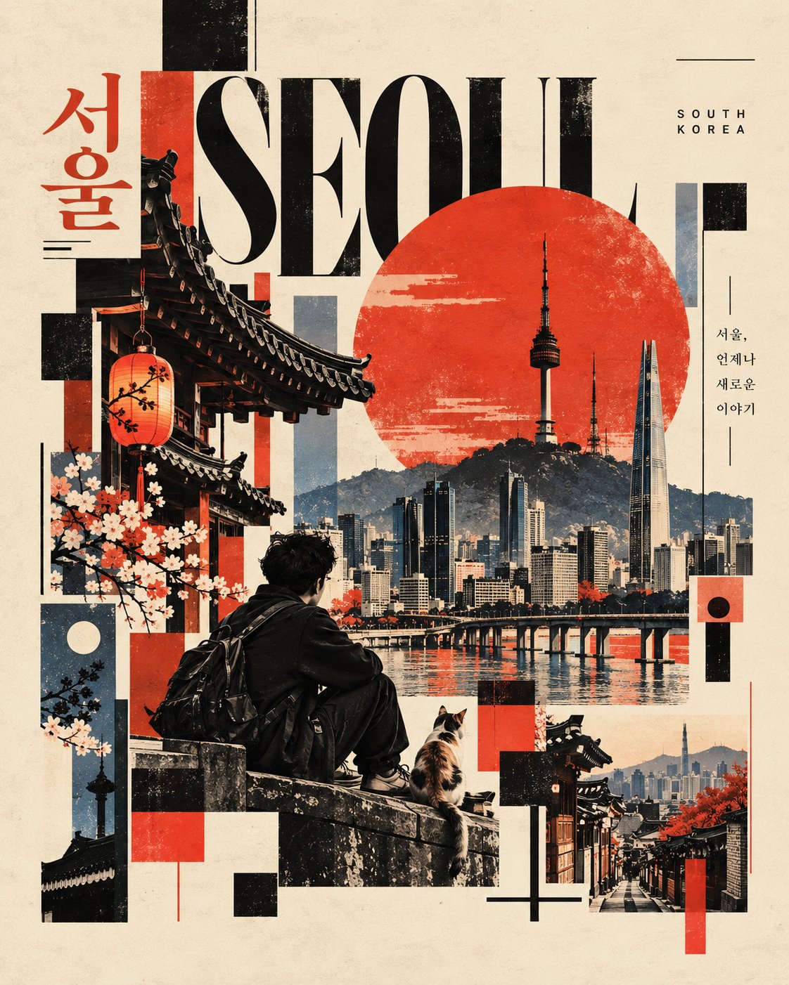 现代主义编辑风旅行拼贴画 - 图 2