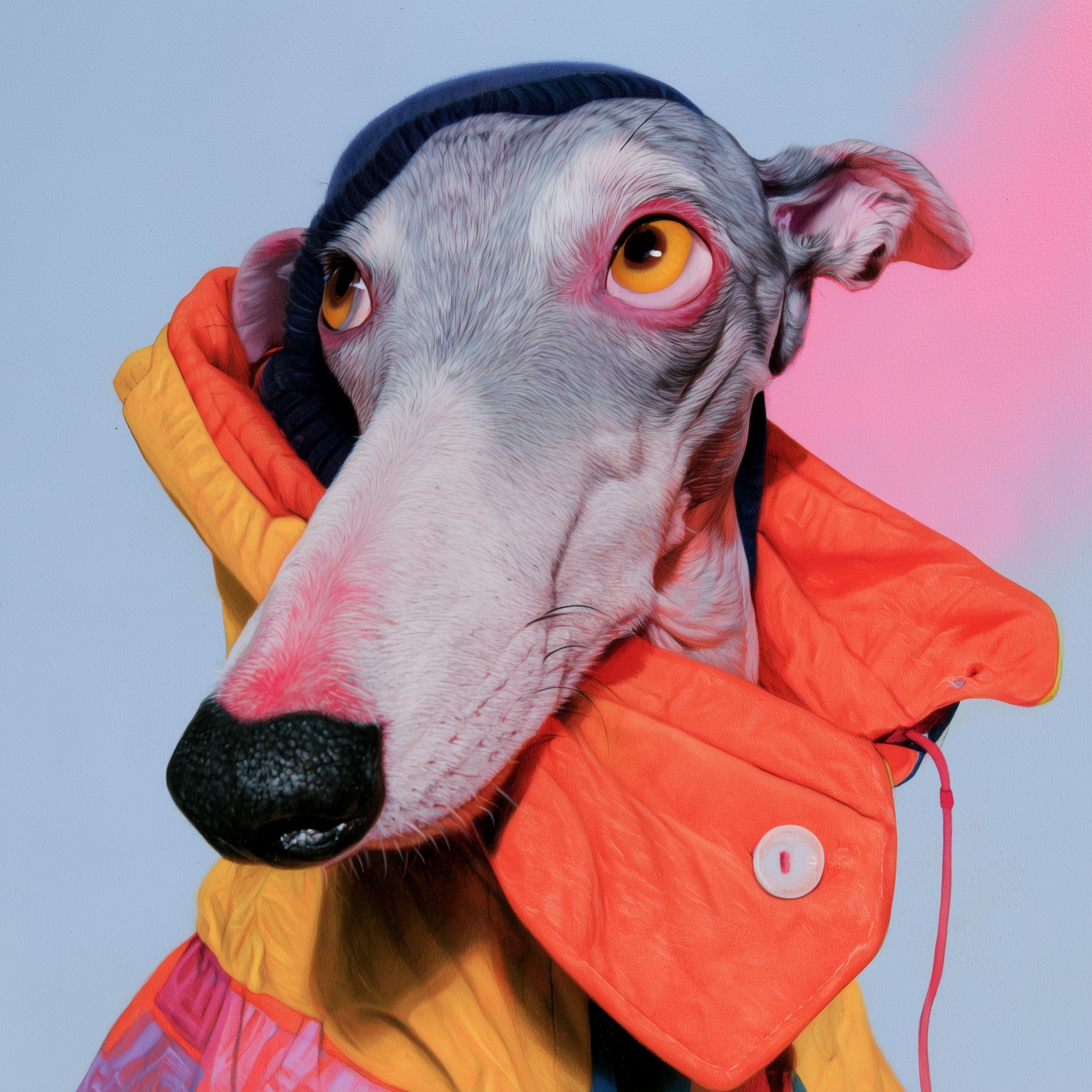 霓虹迪斯科舞池的超现实八哥犬 - 图 2