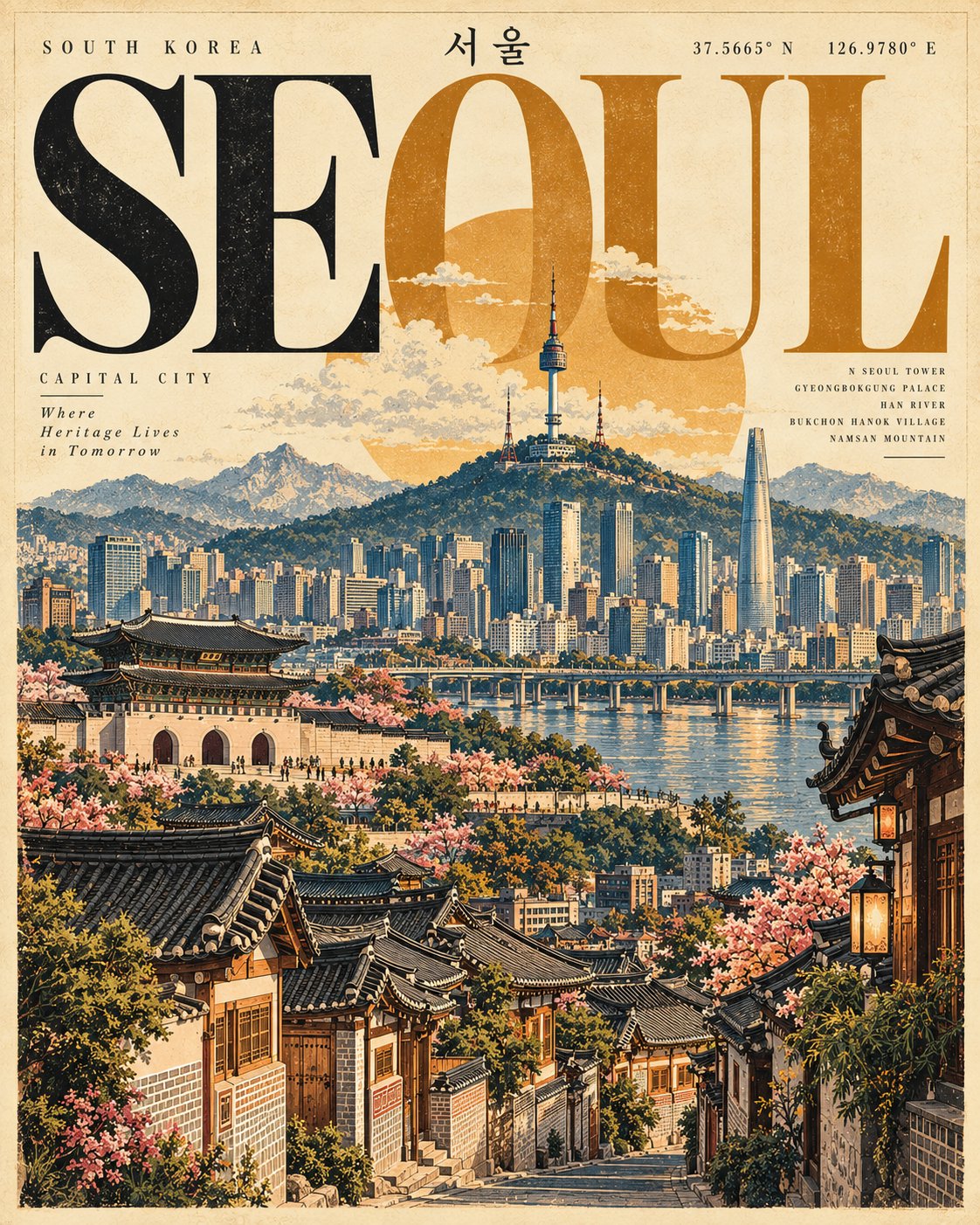 复古编辑风的高级旅行海报设计 - 图 2