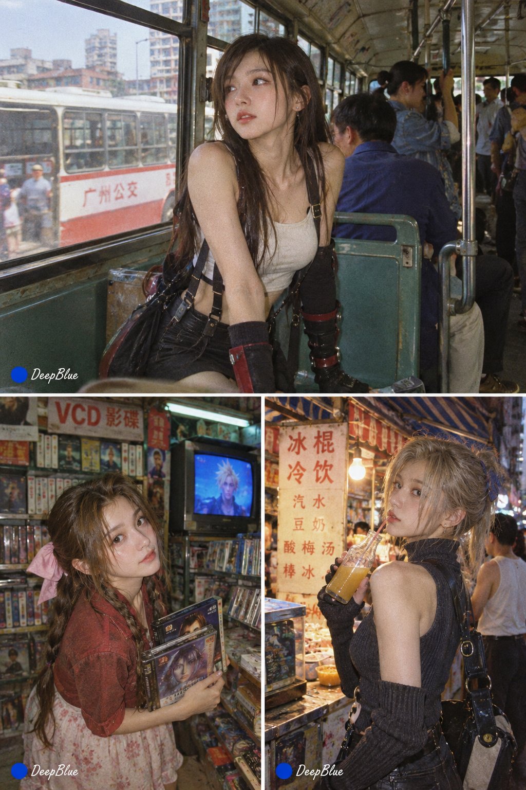 九十年代溪边举撮箕捞鱼虾的胶片野孩子