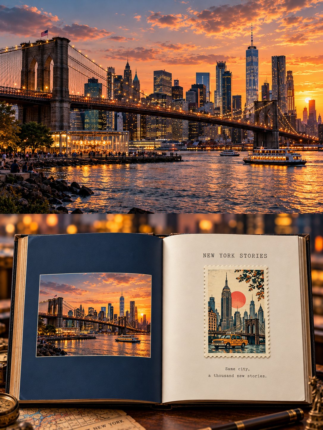竖版杂志风城市旅行记忆海报 - 图 4