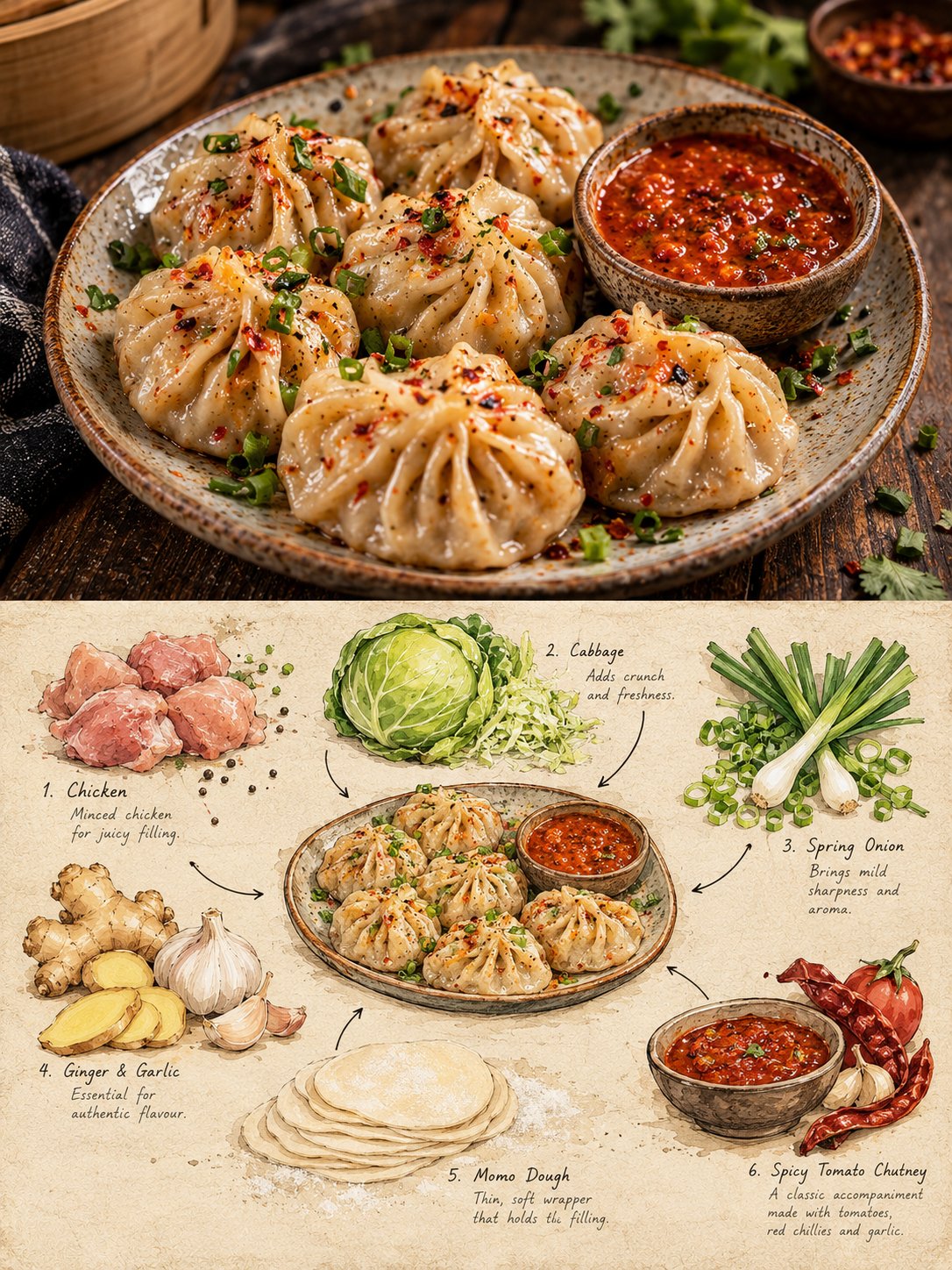 地方美食的编辑级艺术海报 - 图 2