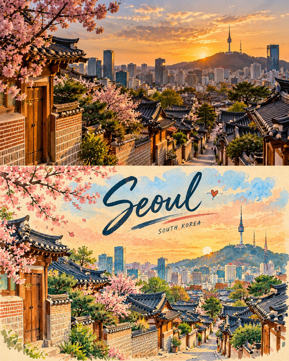 复古旅行海报：照片转插画模板 - 图 2