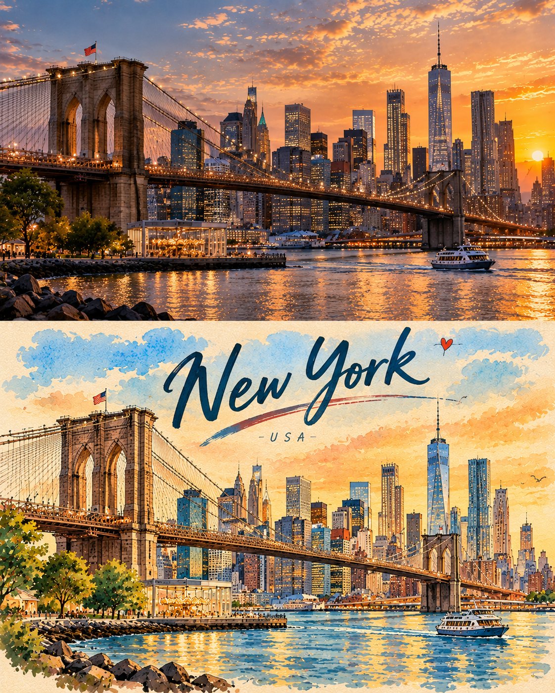 复古旅行海报：照片转插画模板 - 图 4