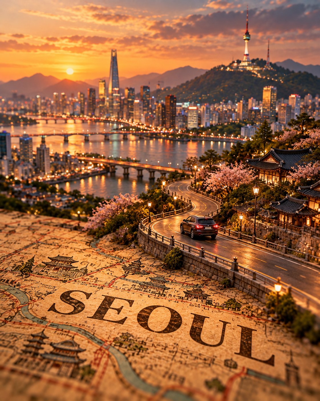 微缩移轴视角的城市旅行海报 - 图 2