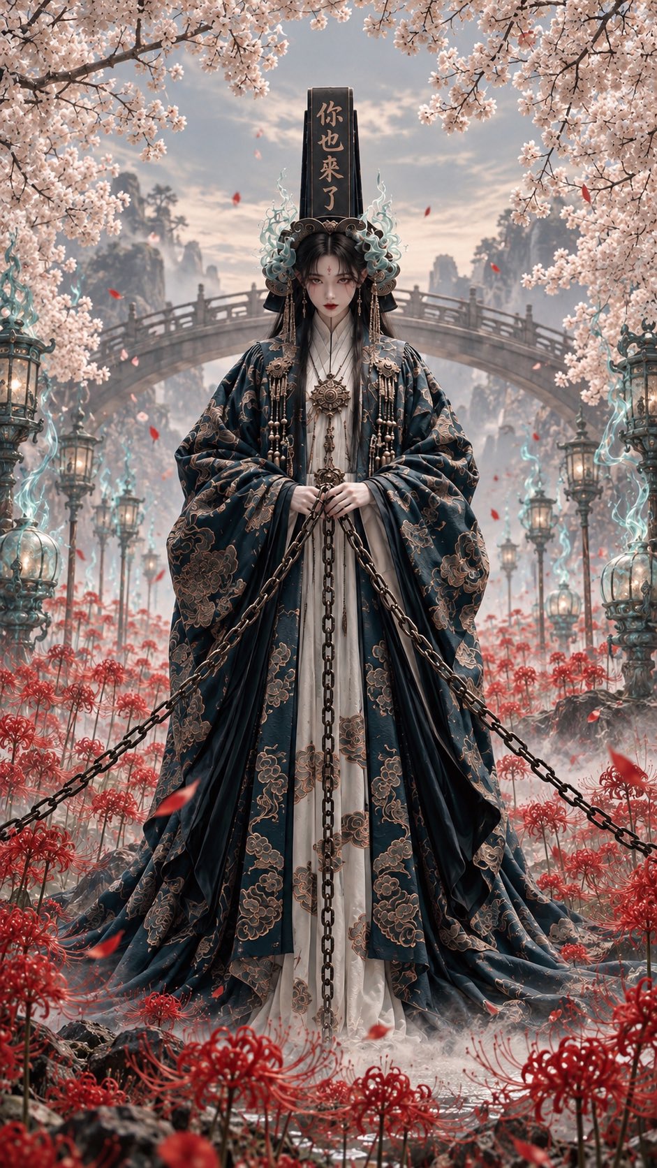 幽冥花海中的清冷引魂女祭司