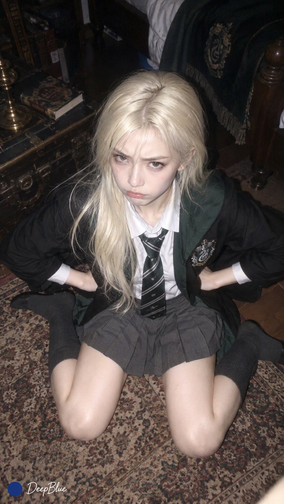 诺基亚俯拍地下停车场的芭蕾少女