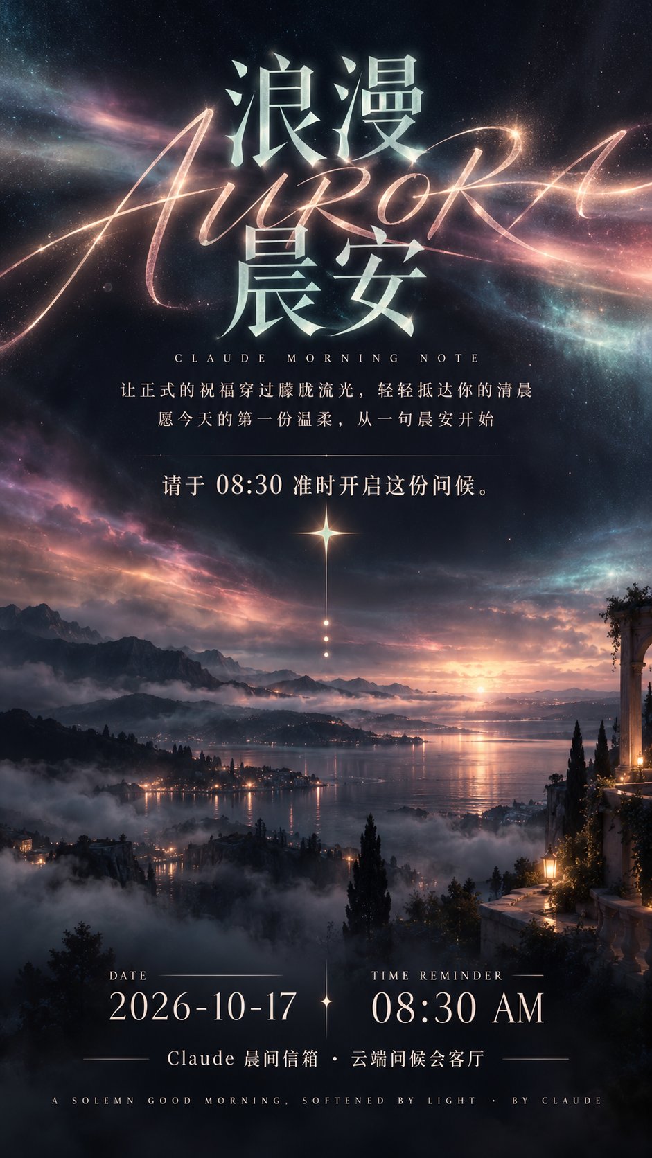 暗调背景里透雾玻璃的长曝光色带