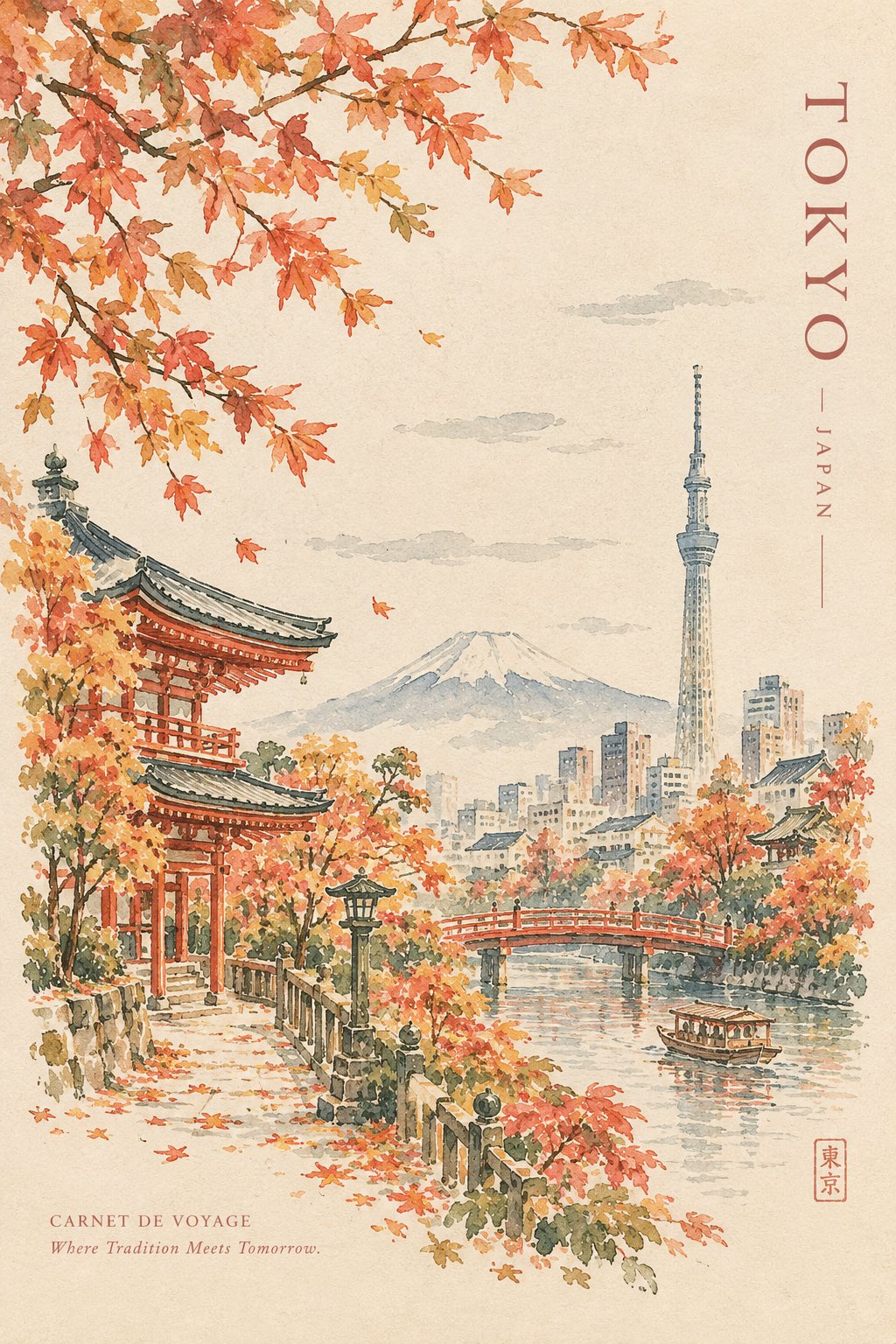 淡彩勾勒的复古旅行手账 - 图 2