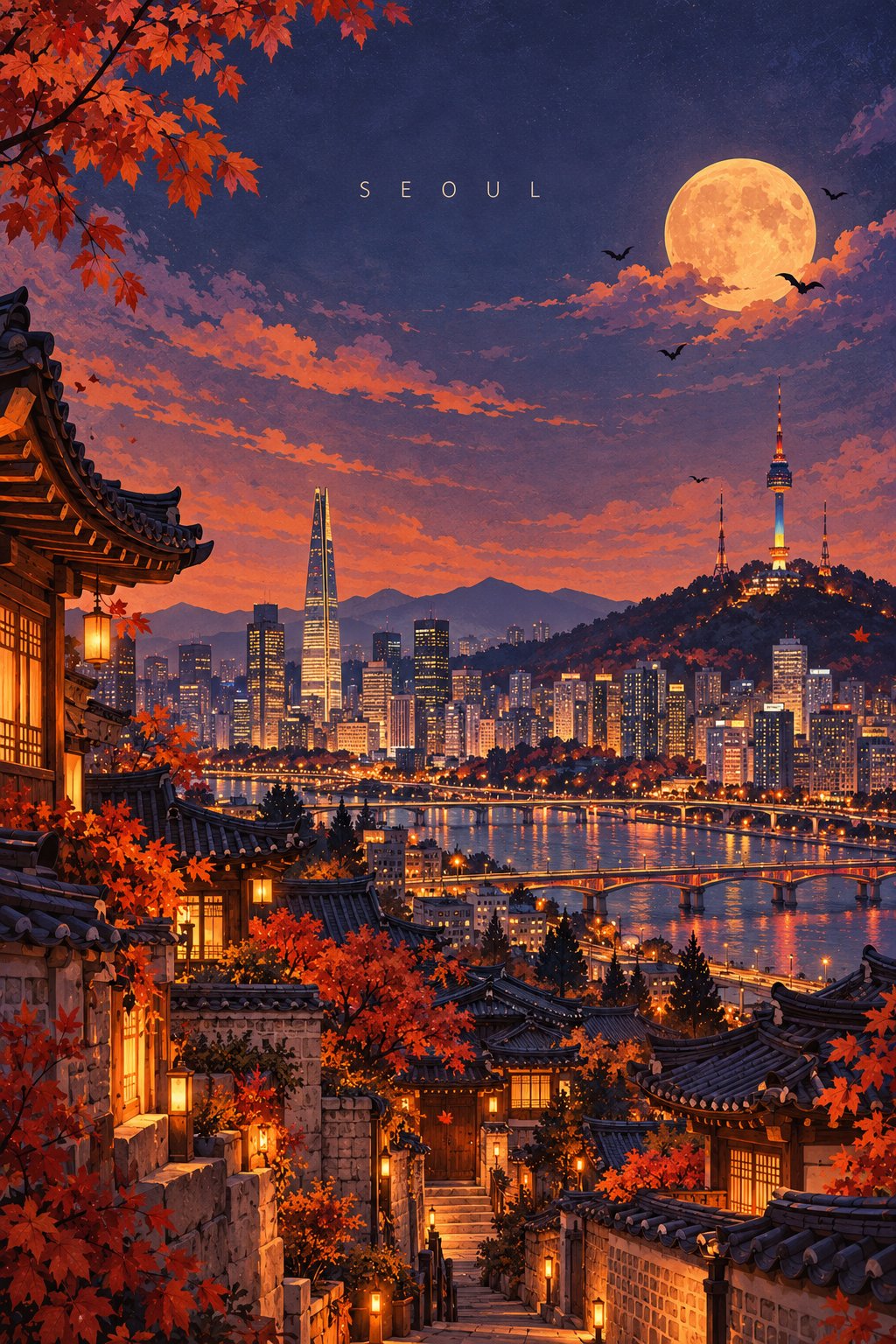 几何色块拼贴的万圣海报 - 图 2