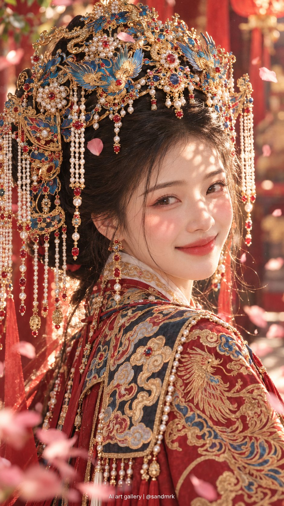 创造了一位凤冠霞帔的新嫁娘肖像