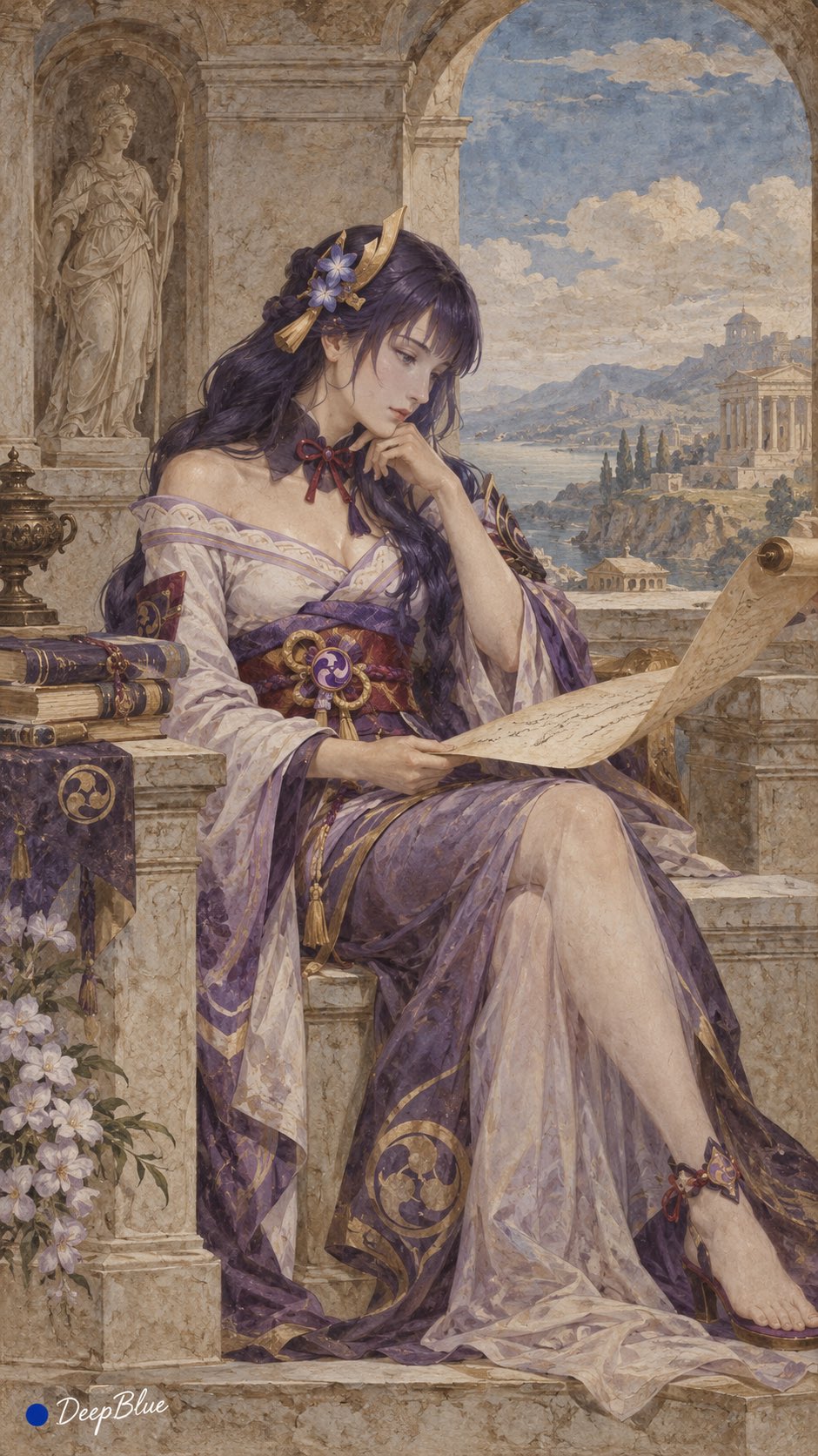 文艺复兴湿壁画里的动漫少女 - 图 2