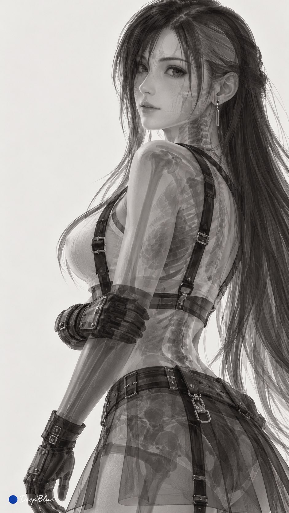 射线透射摄影下的动漫少女影像 - 图 2