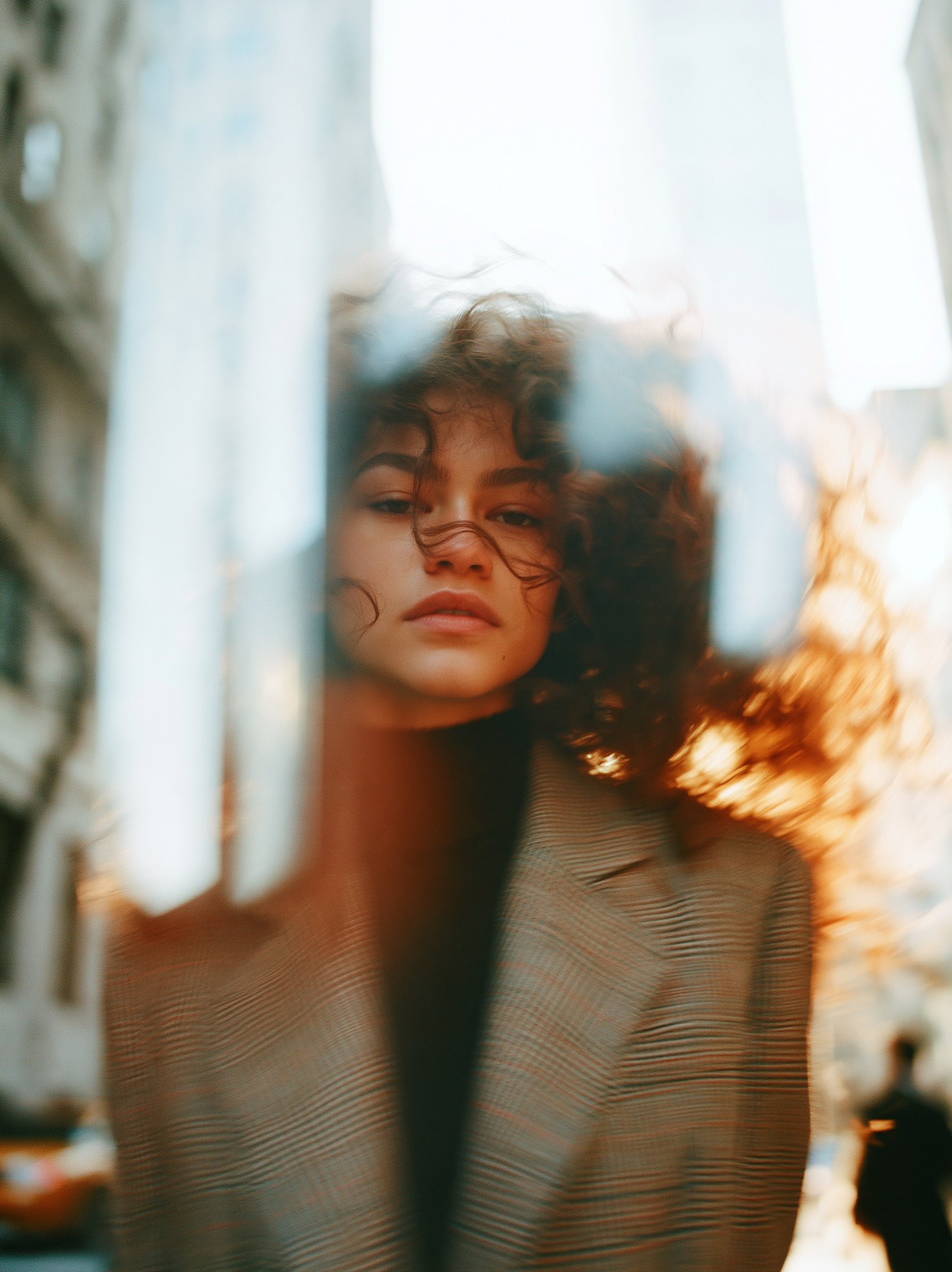 电影感街头光影中的女星写实抓拍 - 图 4