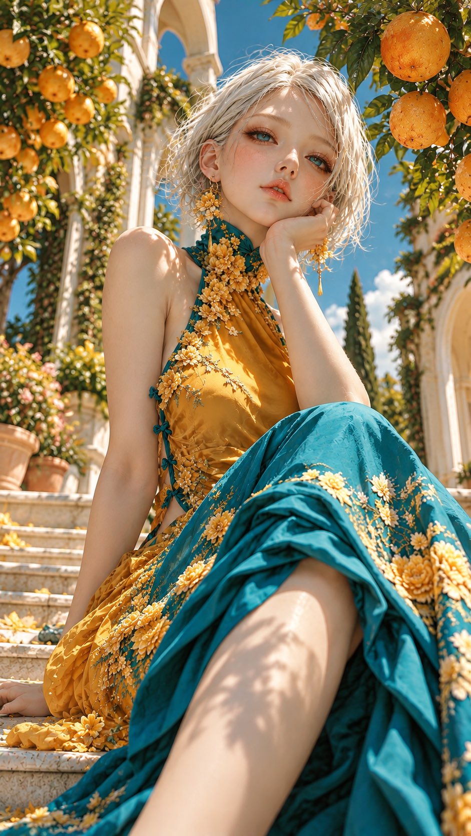 铂金银短发蓝眸少女的忧郁梦境 - 图 2