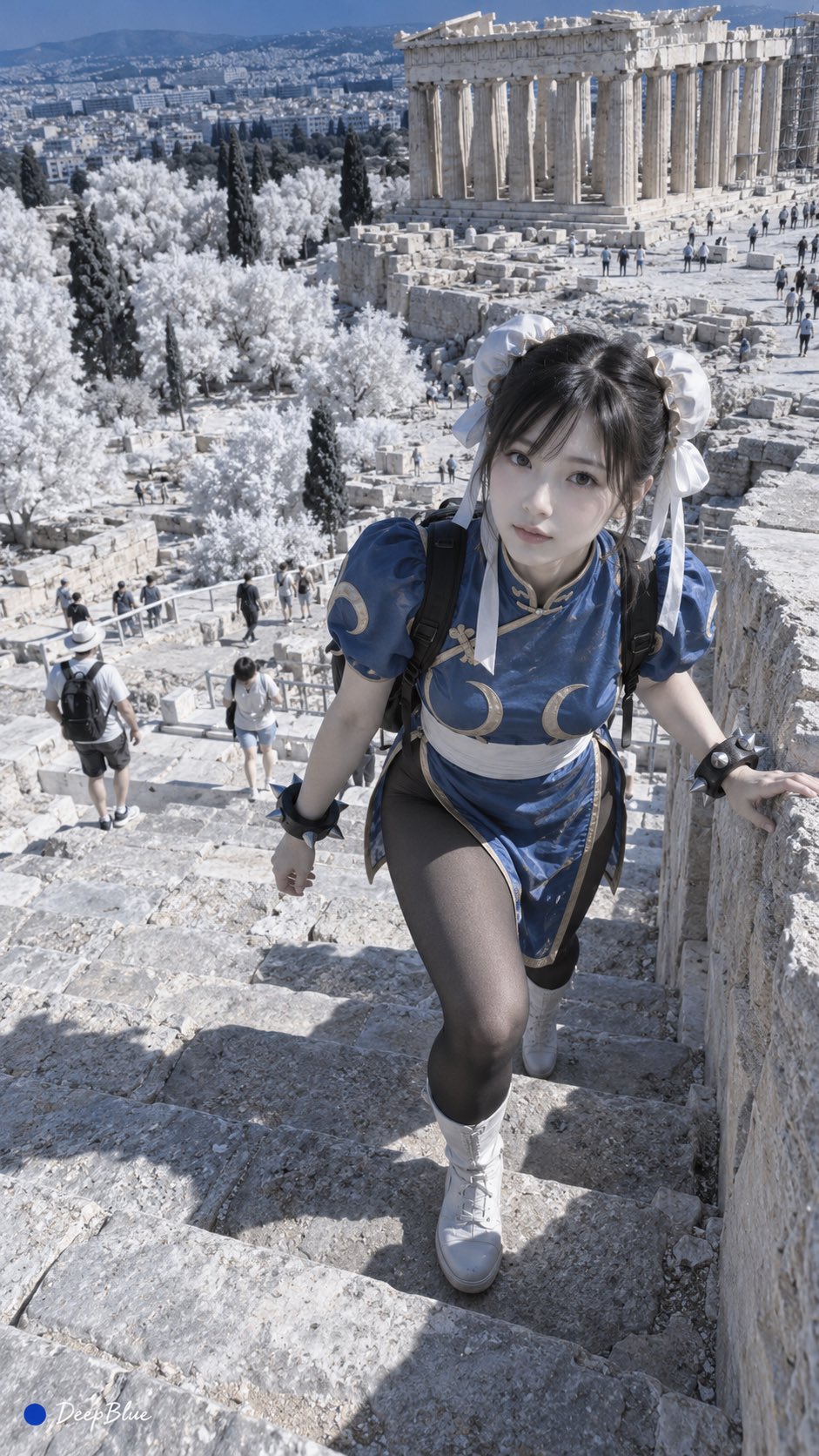 近红外伪色蓝天下二次元少女旅行 - 图 3