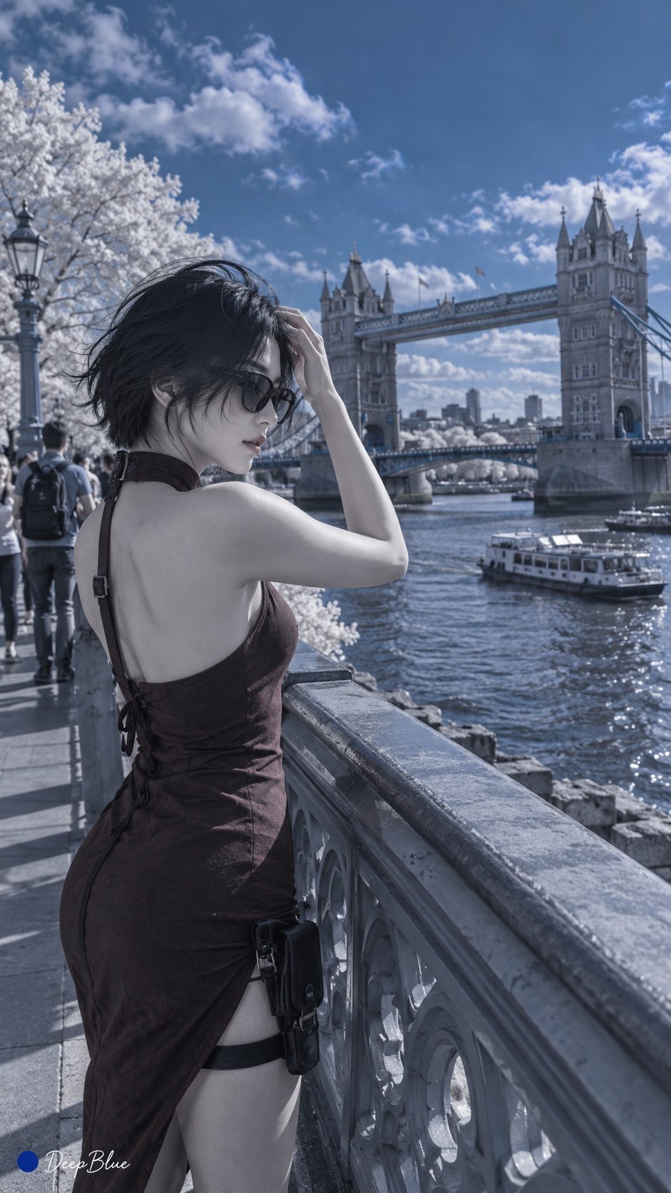 近红外伪色蓝天下二次元少女旅行 - 图 4
